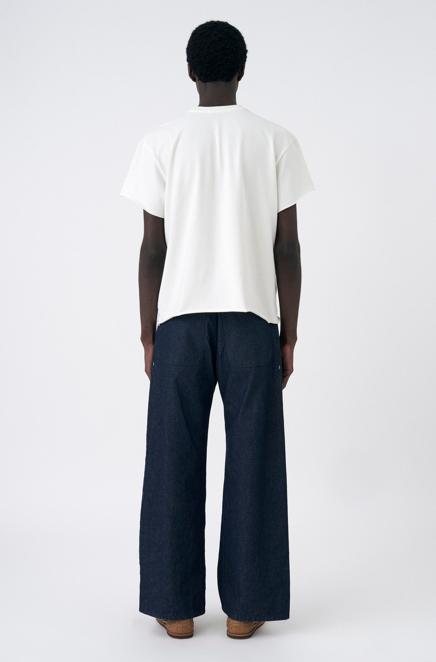 Camiseta Boxy Regular Off-White Corte a Fio