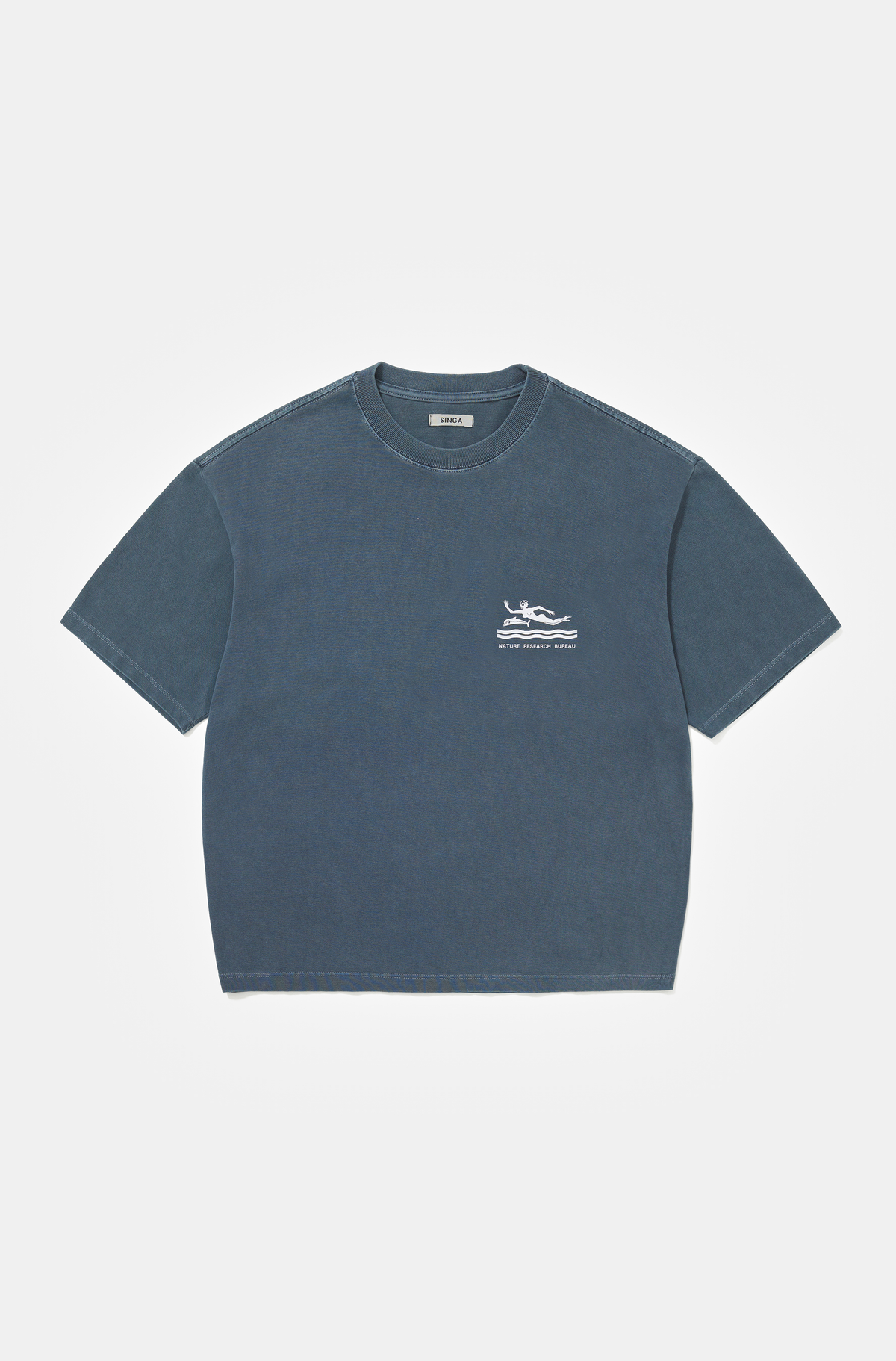 Camiseta Boxy Regular Cousteau Indigo