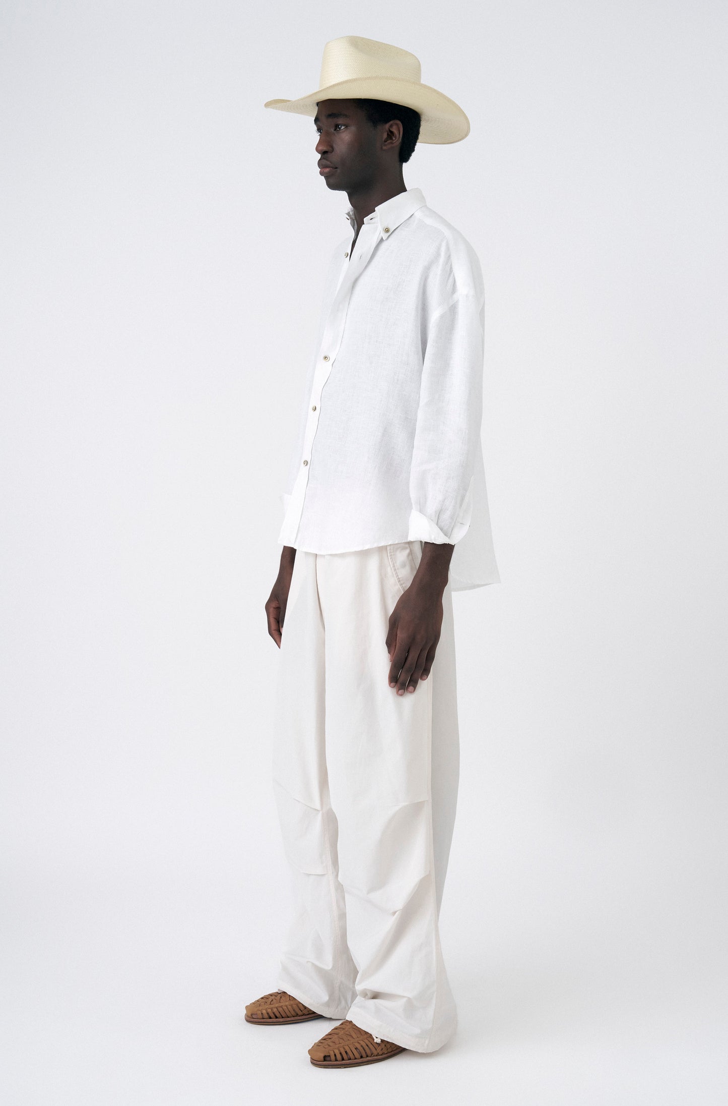 CAMISA SINGA LINHO MANGA LONGA OFF WHITE