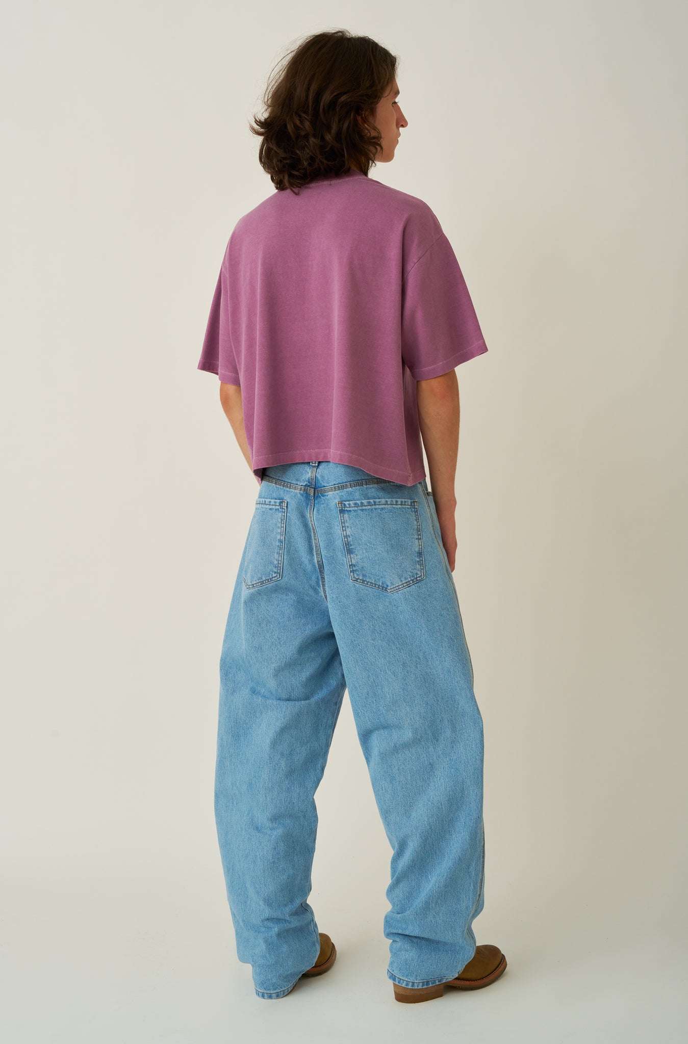 Camiseta Boxy Oversized Roxo Queimado