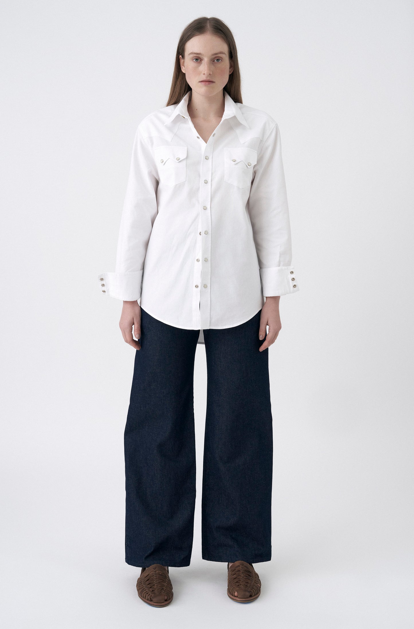 CAMISA WESTERN OXFORD - BRANCO
