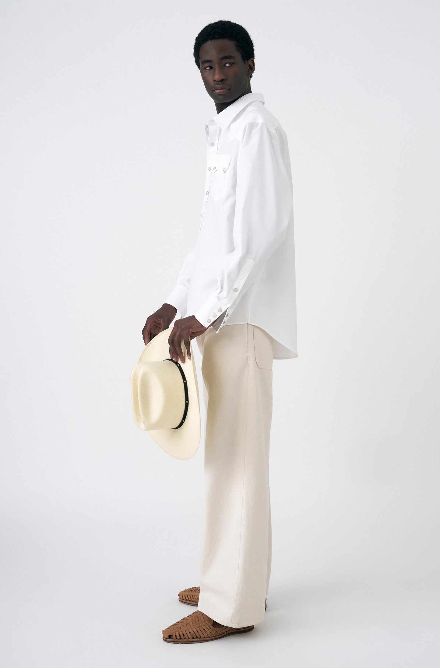 CAMISA WESTERN OXFORD - BRANCO