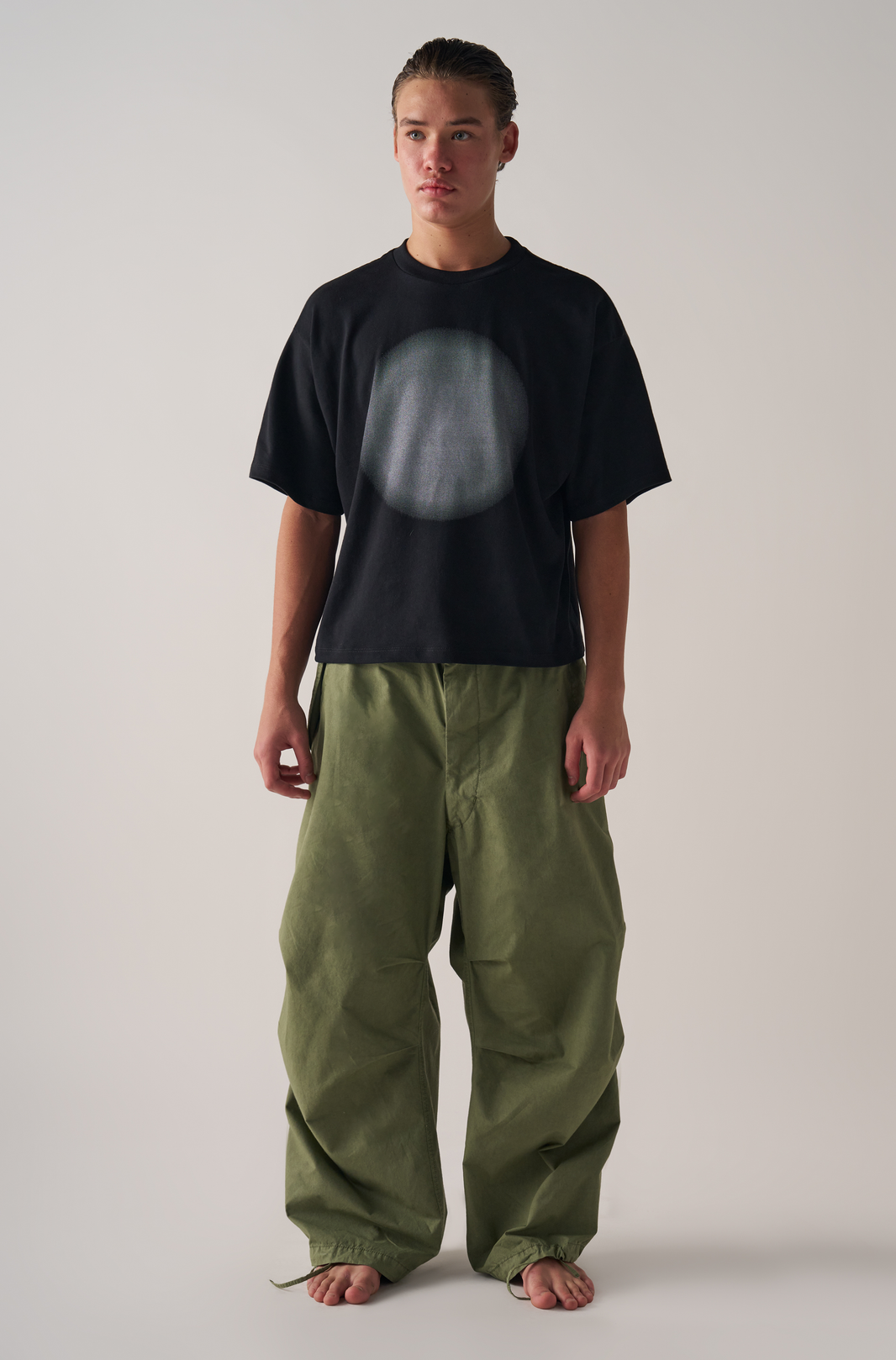 Camiseta Boxy Over Peace  Preto