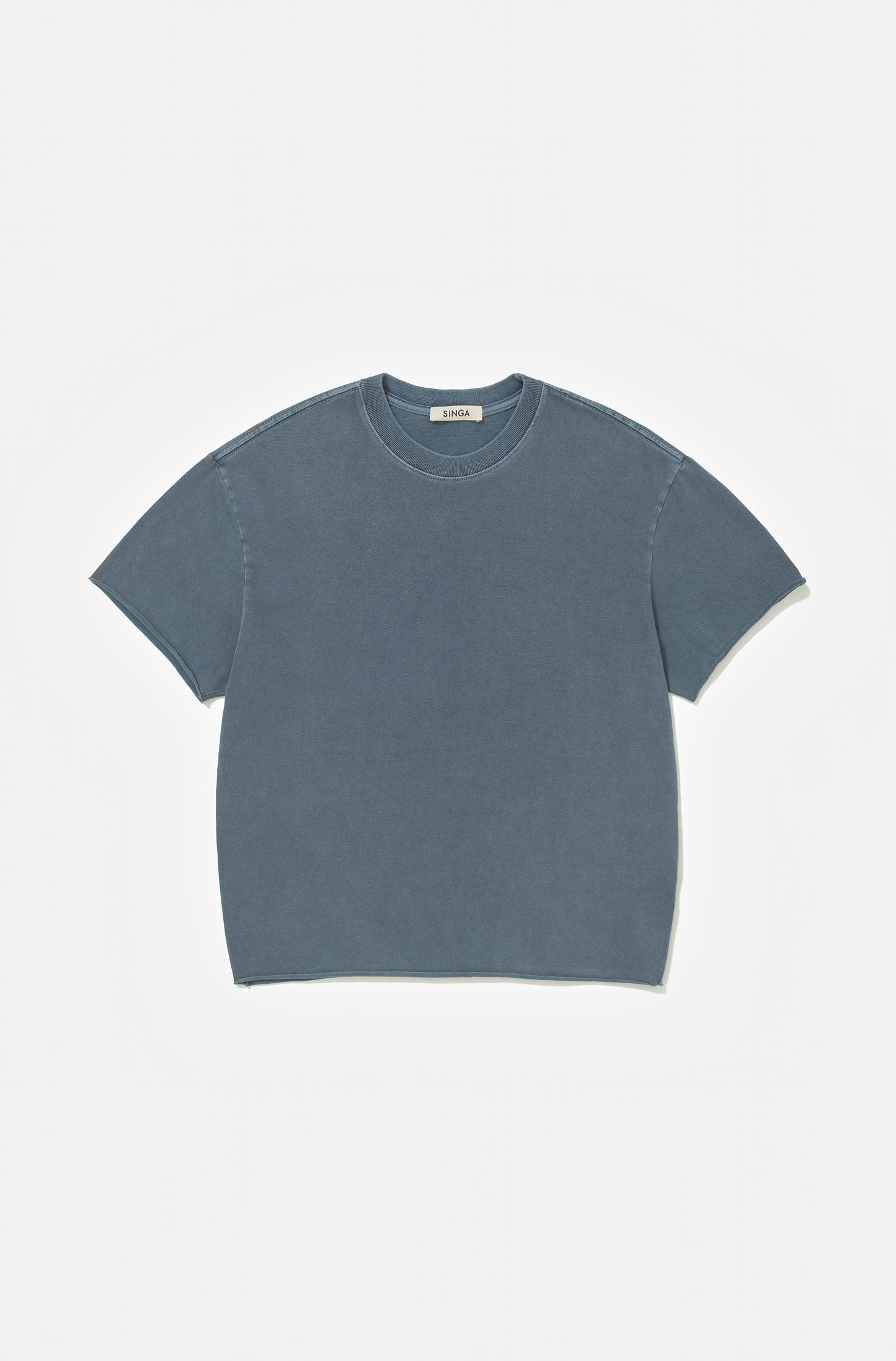 Camiseta Boxy Regular Chakra-Washed™ Indigo Corte a Fio