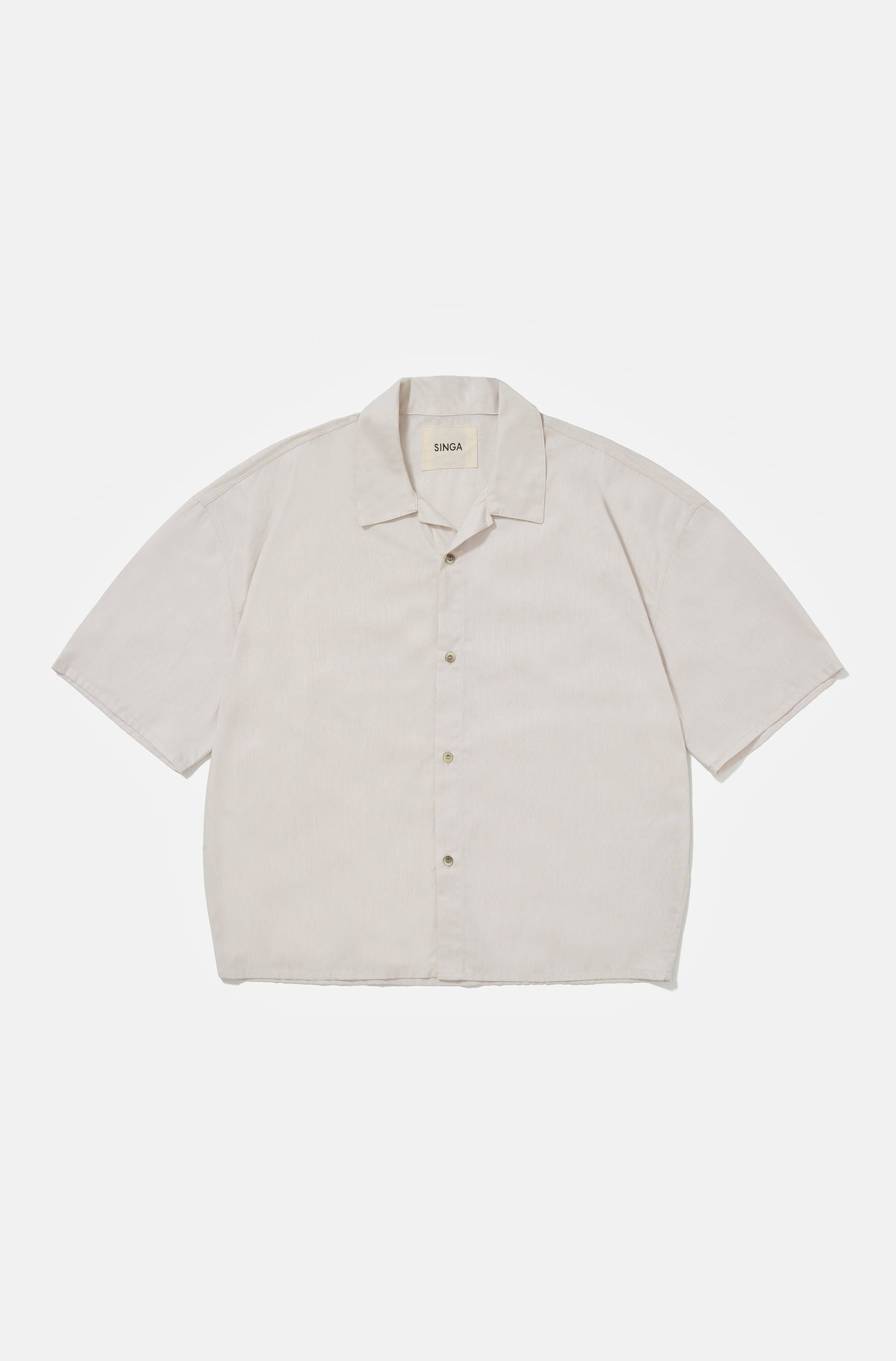 Camisa Boxy Worker Oxford Bege